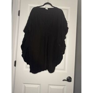 Becca Rebecca Virtue Plus Size Swimsuit Coverup Black 3x